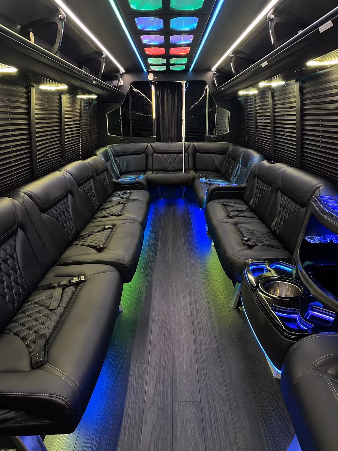 paterson 20 passenger party bus interior