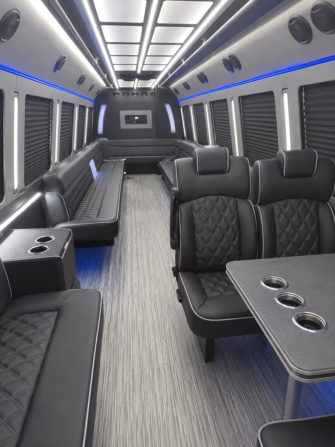 paterson 25 passenger party bus inside