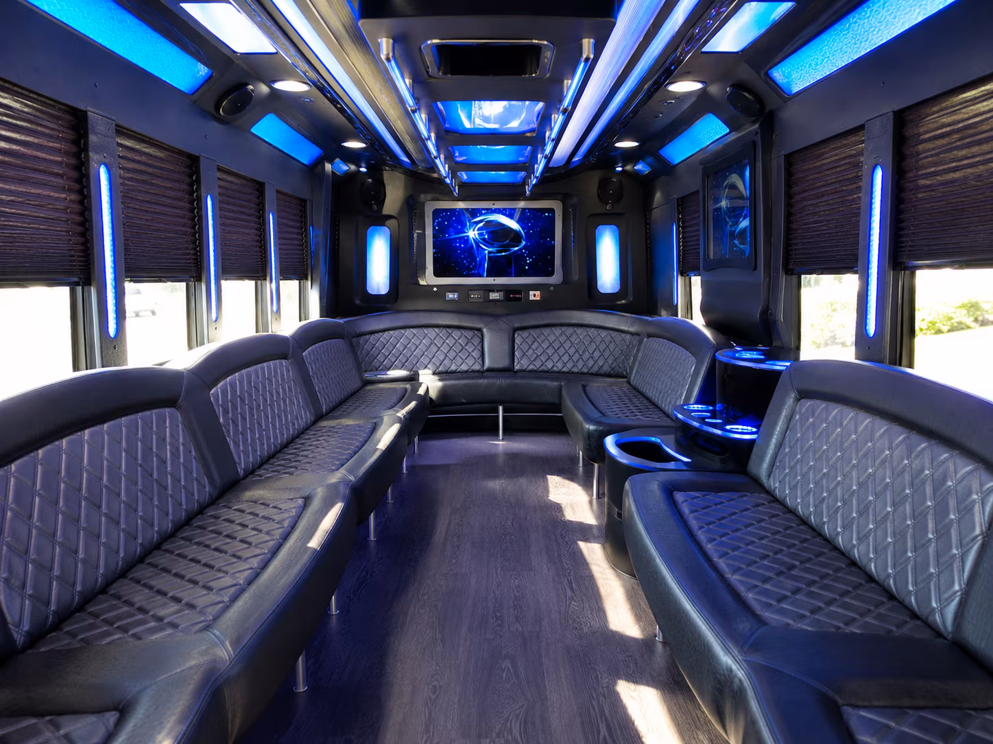 paterson 28 passenger party bus inside