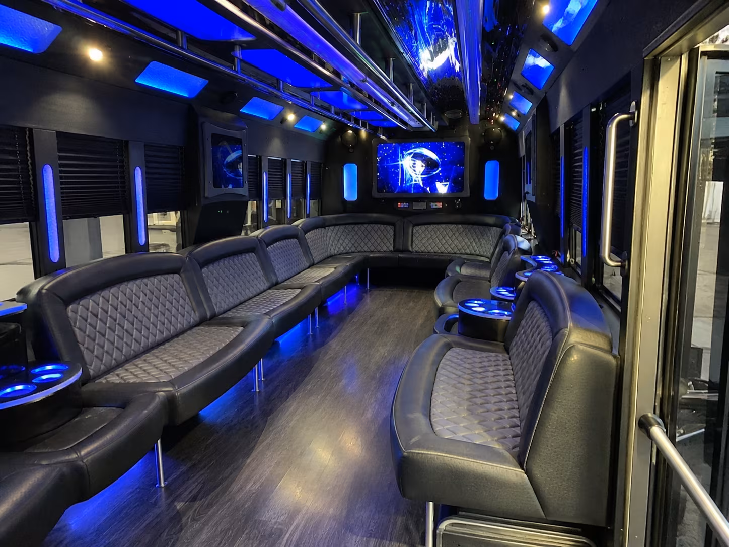 paterson 28 passenger party bus interior