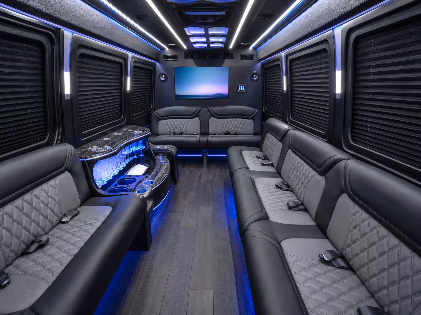 paterson 30 passenger party bus inside