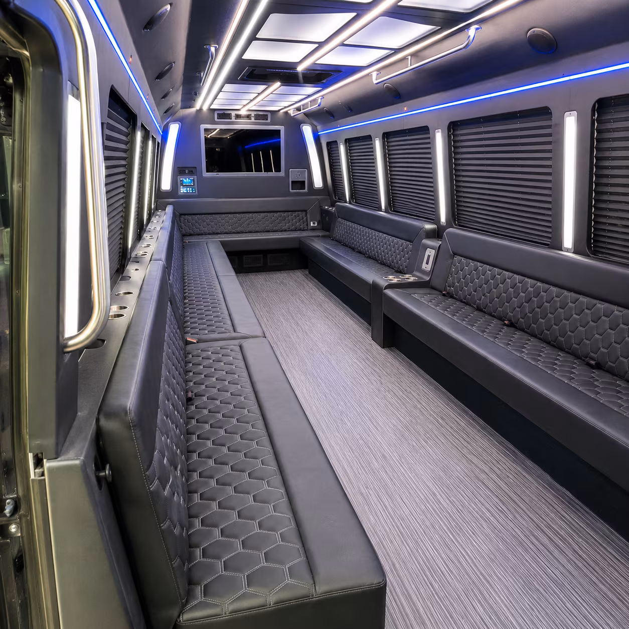 paterson 40 passenger party bus interior