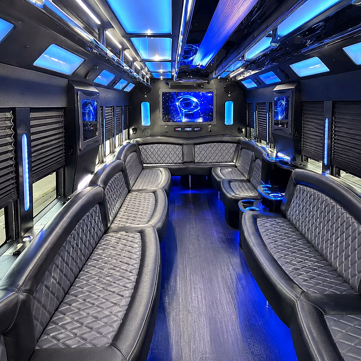 paterson 50 passenger party bus interior
