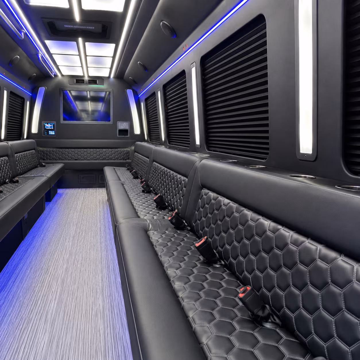 paterson party bus rental interior